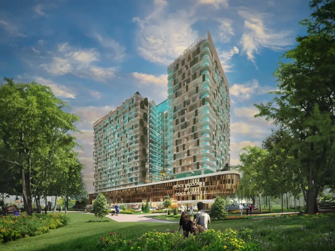Studio apartment in Peace Lagoons by Peace Homes, Dubai Land Residence Complex